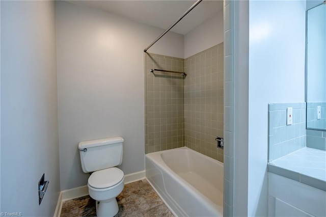 3230 Kinnamon Rd, Winston-Salem, NC 27104 - full bath with toilet, baseboards, and shower / bathing tub combination