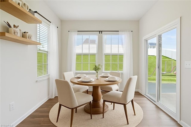 162 Bryson Blvd, Lexington, NC 27295 - dining space featuring wood finished floors and baseboards