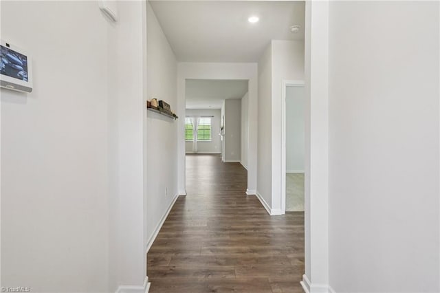 162 Bryson Blvd, Lexington, NC 27295 - corridor featuring dark wood-style flooring and recessed lighting