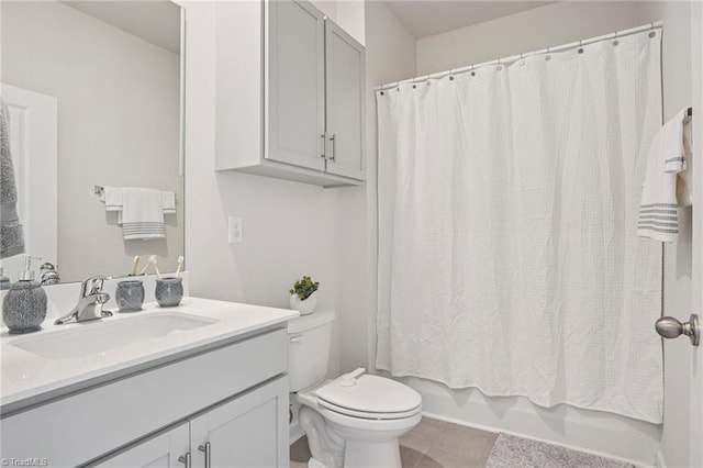 162 Bryson Blvd, Lexington, NC 27295 - full bathroom with vanity, shower / tub combo, and tile patterned flooring
