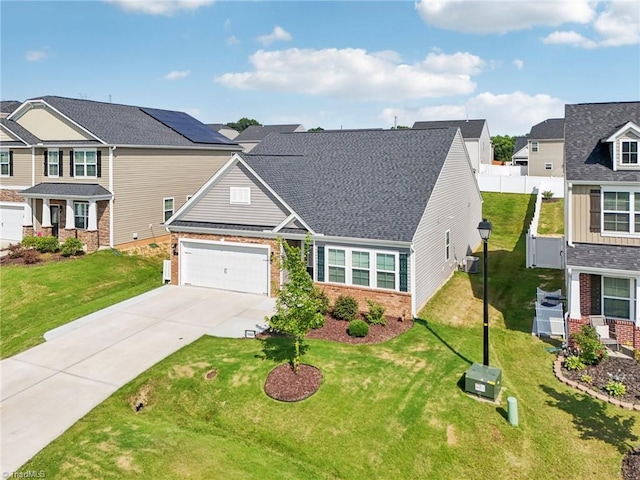 162 Bryson Blvd, Lexington, NC 27295 - view of front of property with brick siding, concrete driveway, a residential view, and roof with shingles