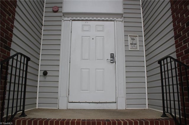 view of doorway to property