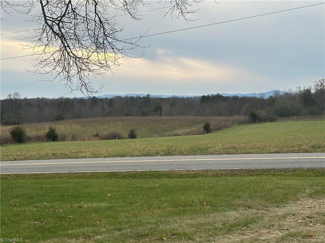 view of road featuring a rural view