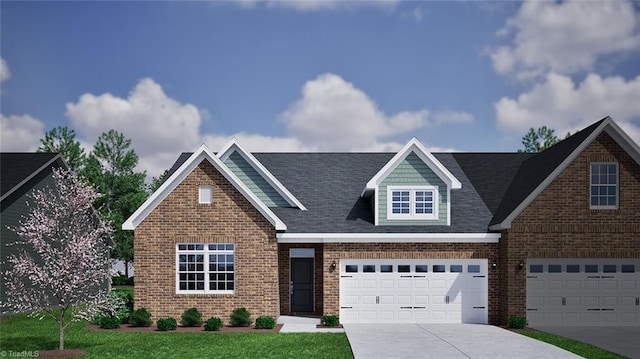 308 Yarrow Dr, Lexington, NC 27295 - view of front facade featuring brick siding, driveway, and a garage