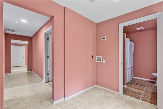 1224 Downing St, High Point, NC 27260 - corridor with attic access and baseboards