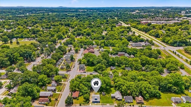 1224 Downing St, High Point, NC 27260 - aerial perspective of suburban area