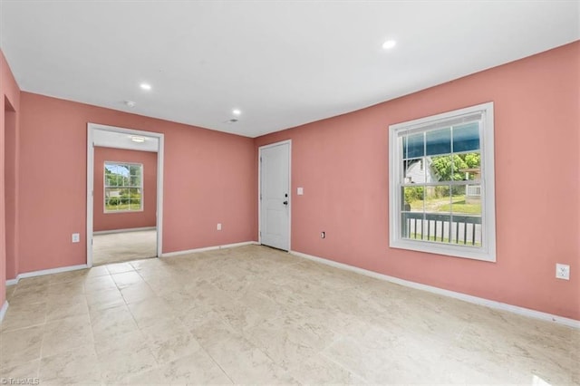 1224 Downing St, High Point, NC 27260 - unfurnished room with baseboards and recessed lighting