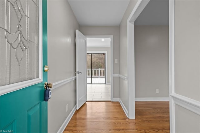 entryway featuring light hardwood / wood-style flooring