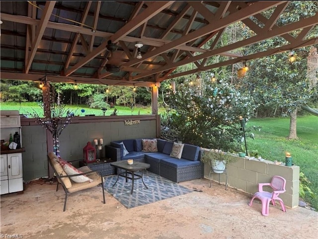 357 Town N Country Dr, Wilkesboro, NC 28697 - view of patio with an outdoor hangout area