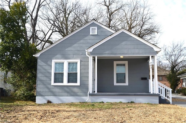 bungalow-style house with a porch