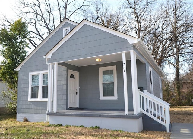 view of front of property featuring a porch