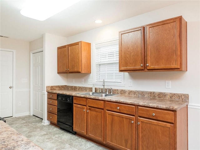 kitchen featuring dishwasher and sink