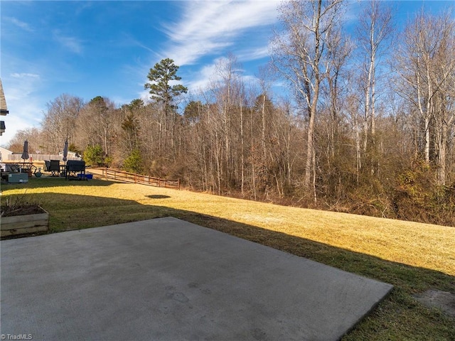 view of yard with a patio