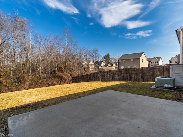 view of patio / terrace featuring a hot tub