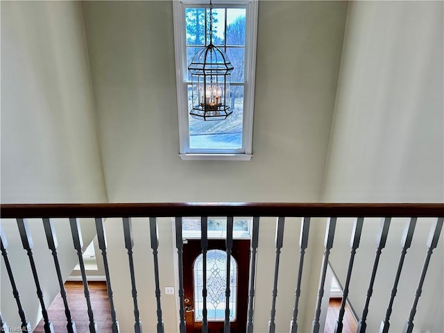 room details with a notable chandelier