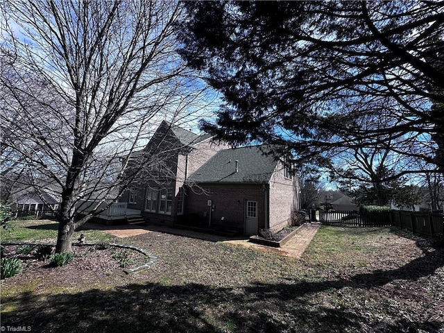 exterior space featuring fence