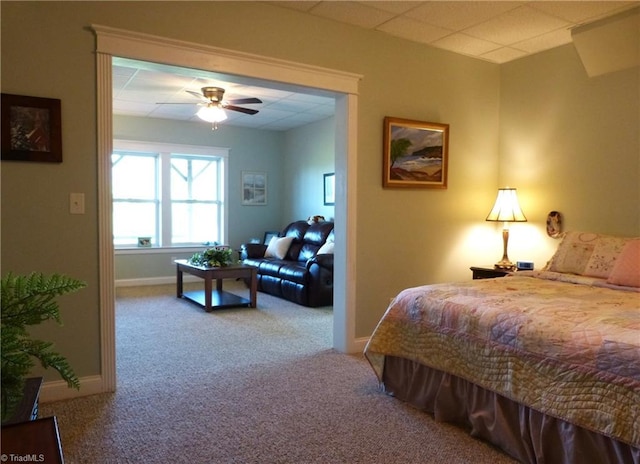1564 Thore Rd, Pinnacle, NC 27043 - carpeted bedroom with baseboards and ceiling fan