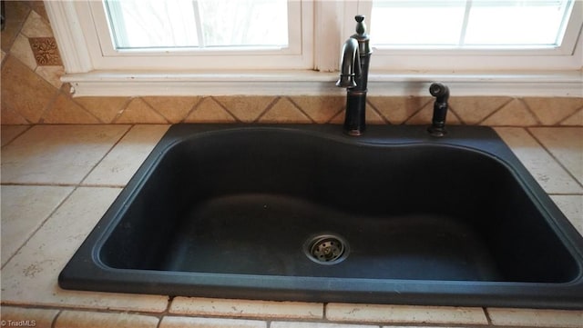 interior details with sink