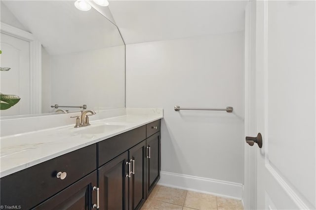 6204 Calendula Ct, Summerfield, NC 27358 - bathroom with vanity, tile patterned floors, and baseboards