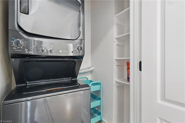 6204 Calendula Ct, Summerfield, NC 27358 - laundry room with estacked washer and dryer