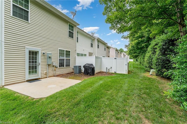 2305 Hartfield Cir, Winston-Salem, NC 27103 - rear view of property featuring central air condition unit and a patio