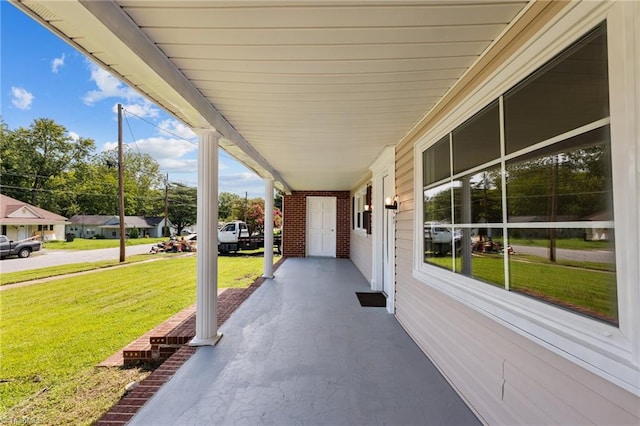 view of patio with covered porch