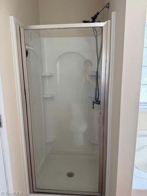 4373 Rex Ct, Winston-Salem, NC 27107 - bathroom featuring a stall shower