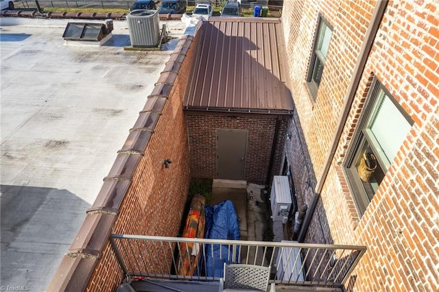 view of storm shelter