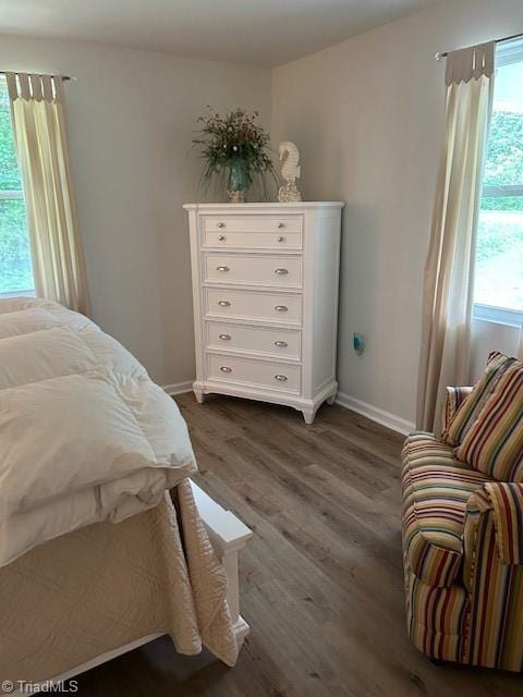 545 S Fieldcrest Rd, Eden, NC 27288 - bedroom with dark wood-style flooring and baseboards