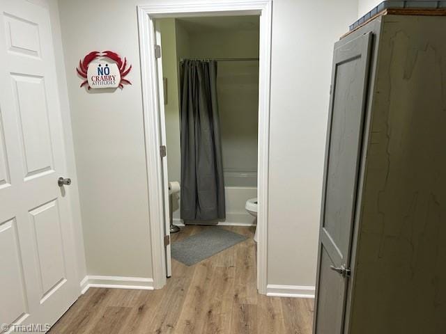 545 S Fieldcrest Rd, Eden, NC 27288 - corridor with light wood-style floors and baseboards