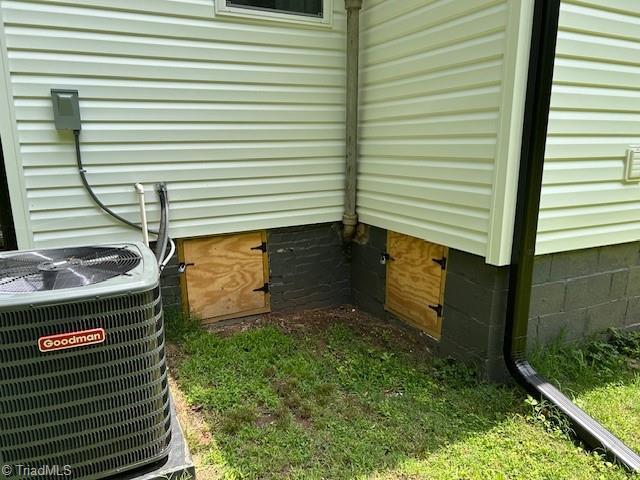 545 S Fieldcrest Rd, Eden, NC 27288 - exterior view of central AC