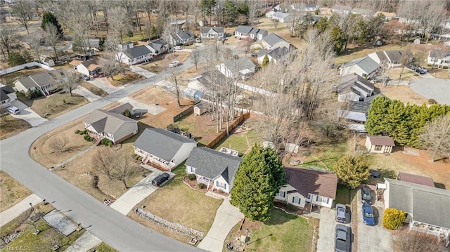 aerial view featuring a residential view