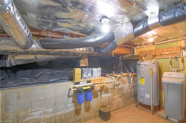 utilities featuring electric water heater