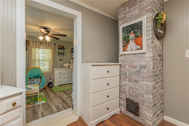 1055 Old Silver Hill Rd, Lexington, NC 27292 - bedroom with wood finished floors and wood walls