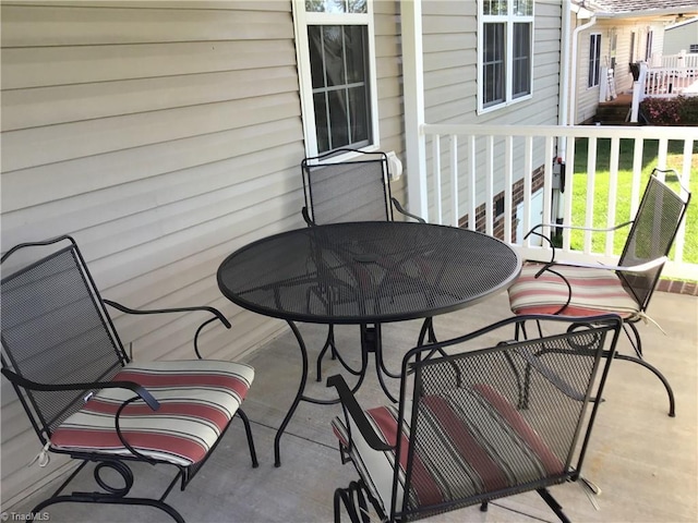 view of patio featuring a porch