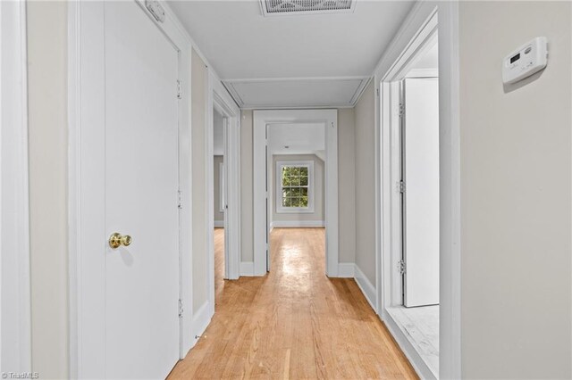 hallway featuring light hardwood / wood-style floors