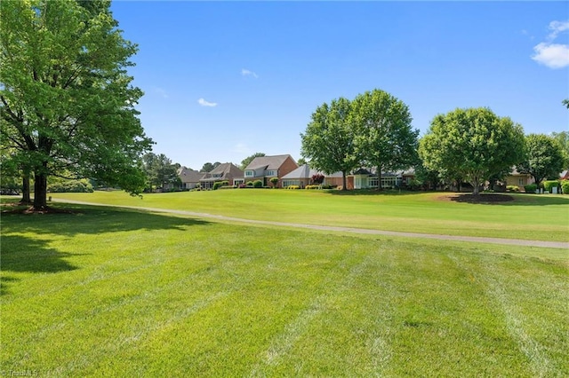 view of property's community with a yard and a residential view