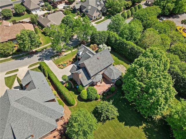 aerial perspective of suburban area