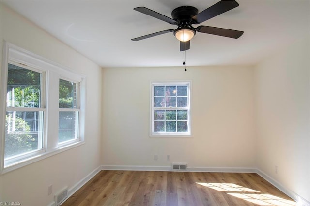 empty room featuring light wood-type flooring