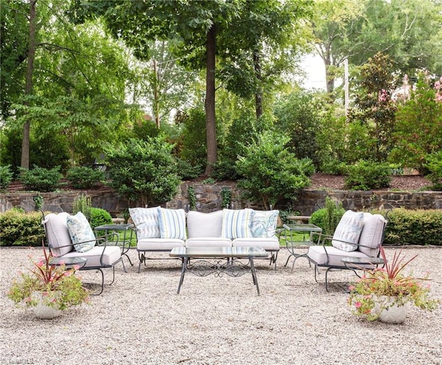 view of patio featuring outdoor lounge area