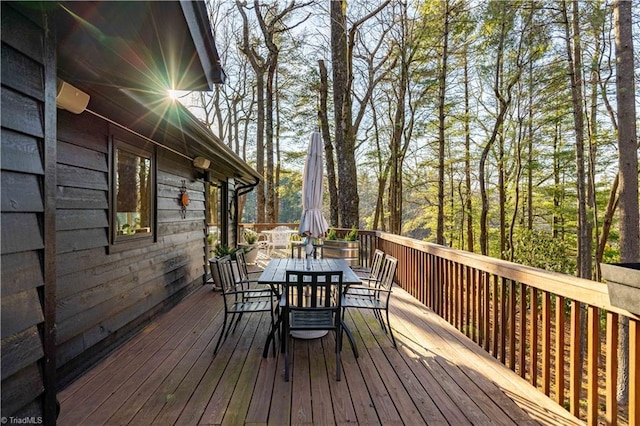 view of wooden deck