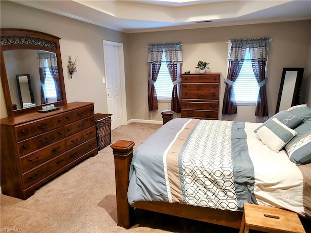 3210 Clamoor Dr, Winston-Salem, NC 27127 - carpeted bedroom featuring a tray ceiling
