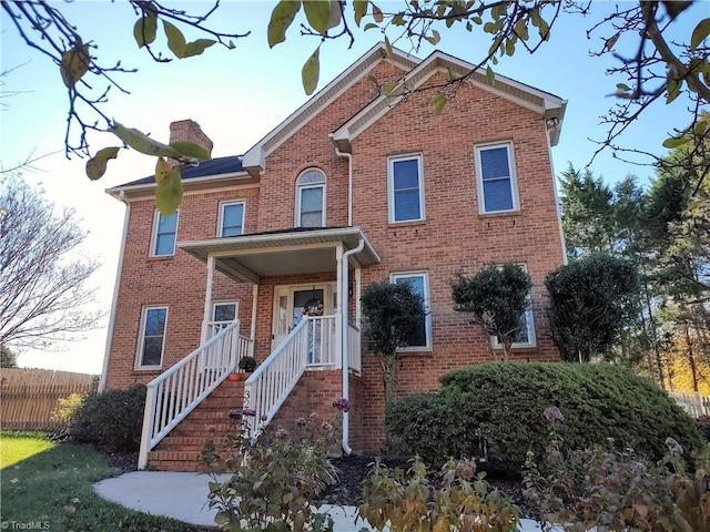 3210 Clamoor Dr, Winston-Salem, NC 27127 - view of front of house with brick siding and a chimney