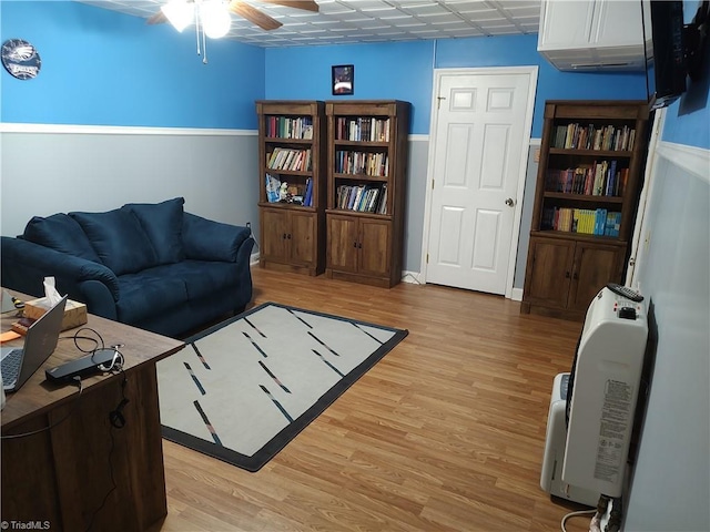 3210 Clamoor Dr, Winston-Salem, NC 27127 - living area featuring ceiling fan and light wood finished floors