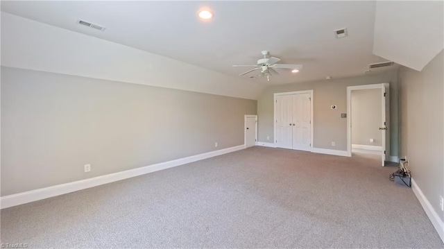 1250 Whitworth Ct, Kernersville, NC 27284 - spare room with a ceiling fan, carpet flooring, and recessed lighting