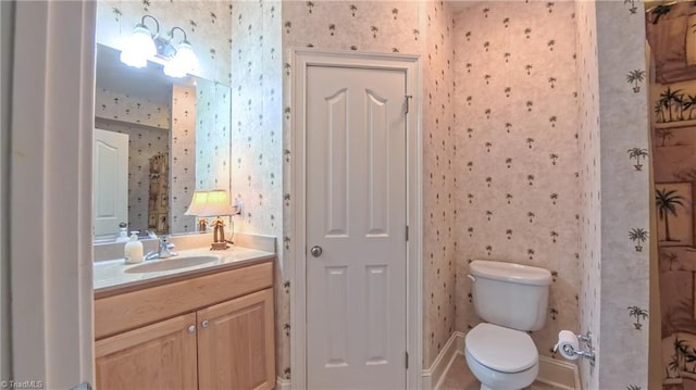 1250 Whitworth Ct, Kernersville, NC 27284 - bathroom featuring wallpapered walls and vanity