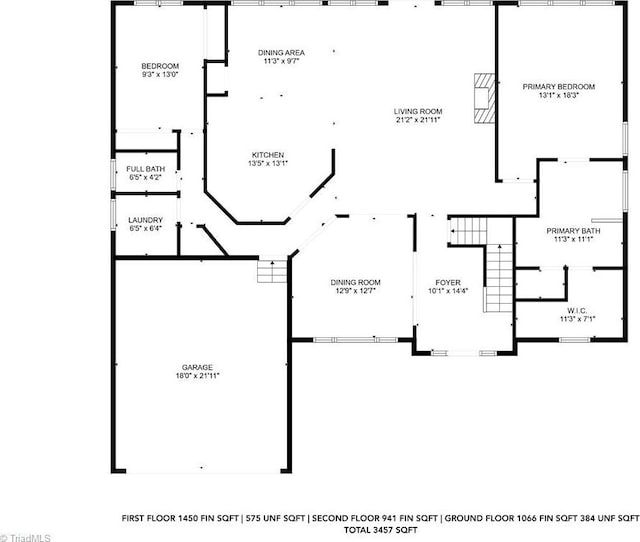 1250 Whitworth Ct, Kernersville, NC 27284 - view of floor plan / room layout
