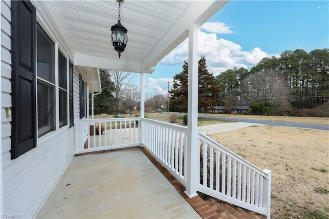 view of patio with covered porch