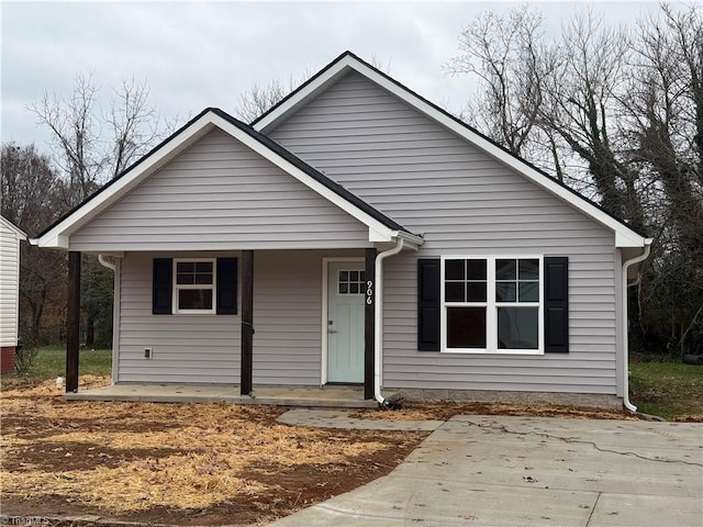 bungalow featuring covered porch