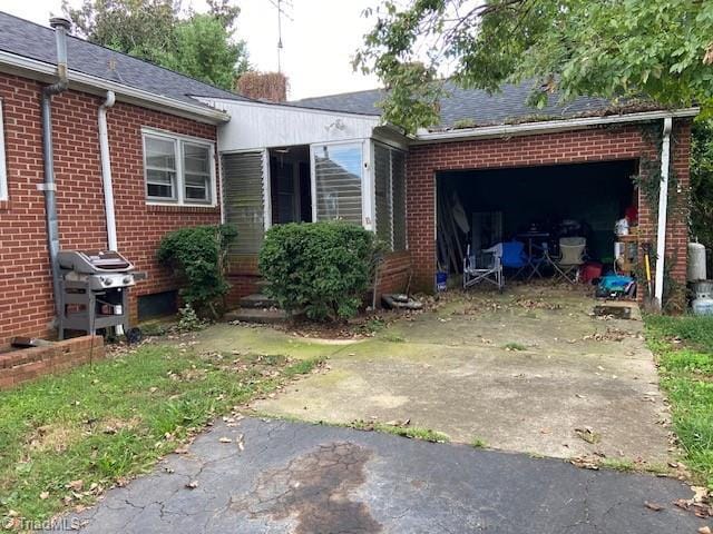 view of home's exterior featuring a garage